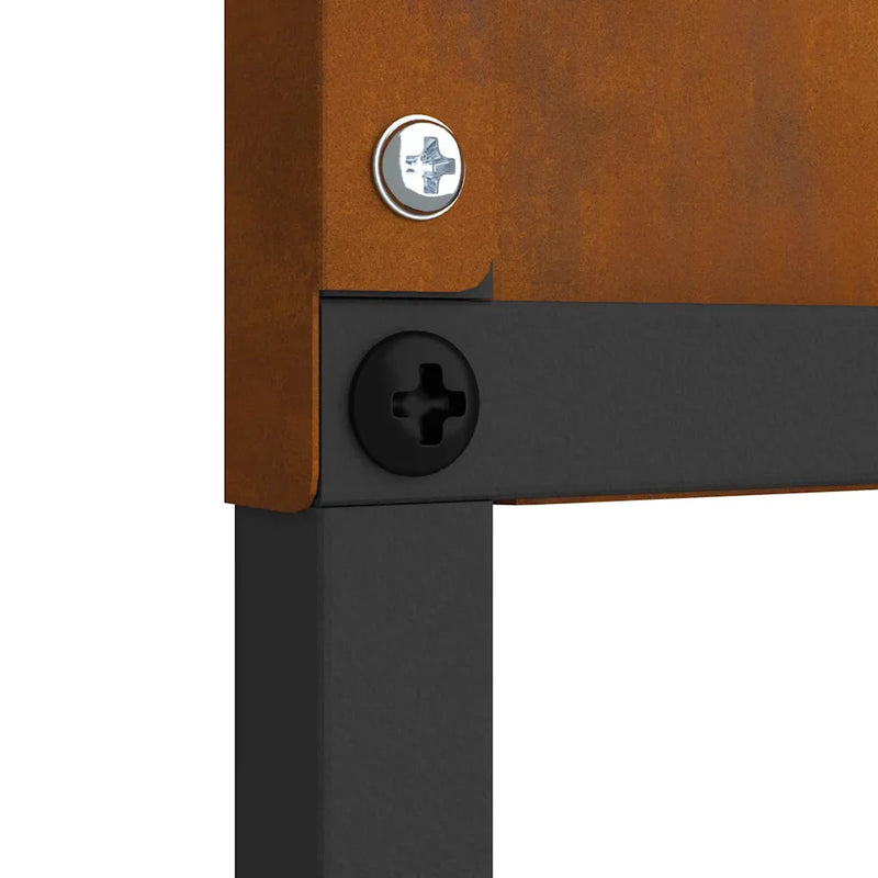 Garden Privacy Screen Rusty 50 x 140 cm Weathering Steel