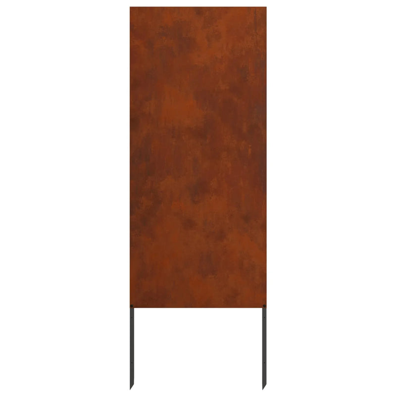 Garden Privacy Screen Rusty 50 x 140 cm Weathering Steel