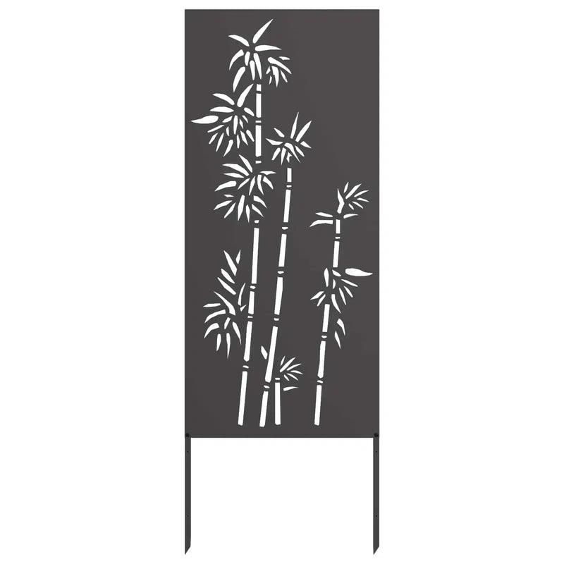 Garden Privacy Screen Black 50 x 140 cm Cold-rolled steel