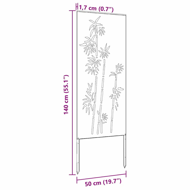 Garden Privacy Screen Anthracite 50 x 140 cm Cold-rolled steel