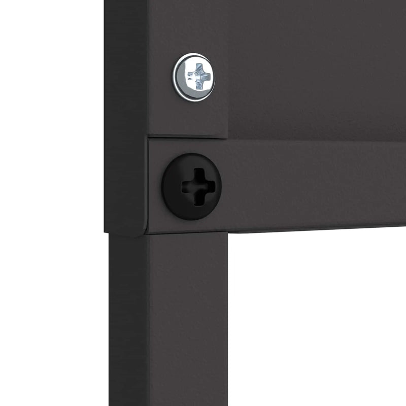 Garden Privacy Screen Black 50 x 140 cm Cold-rolled steel