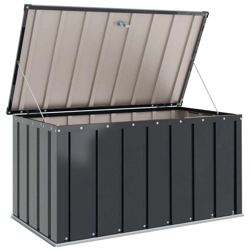 Garden Storage Box Black 101 x 56.5 x 50 cm Steel