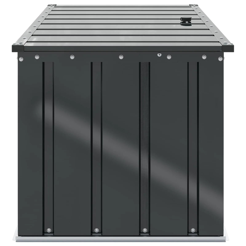Garden Storage Box Black 101 x 56.5 x 50 cm Steel
