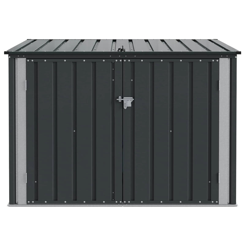Garden Storage Box Black 151.5 x 107 x 100 cm Steel