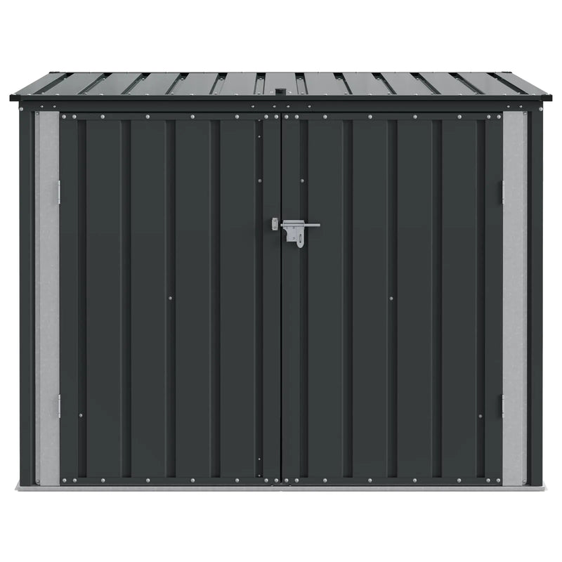 Garden Storage Box Black 151.5 x 82 x 110.5 cm Steel