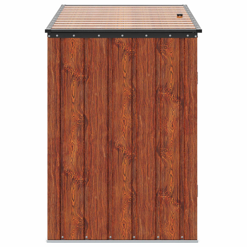 Garden Storage Box Brown 151.5 x 82 x 110.5 cm Steel