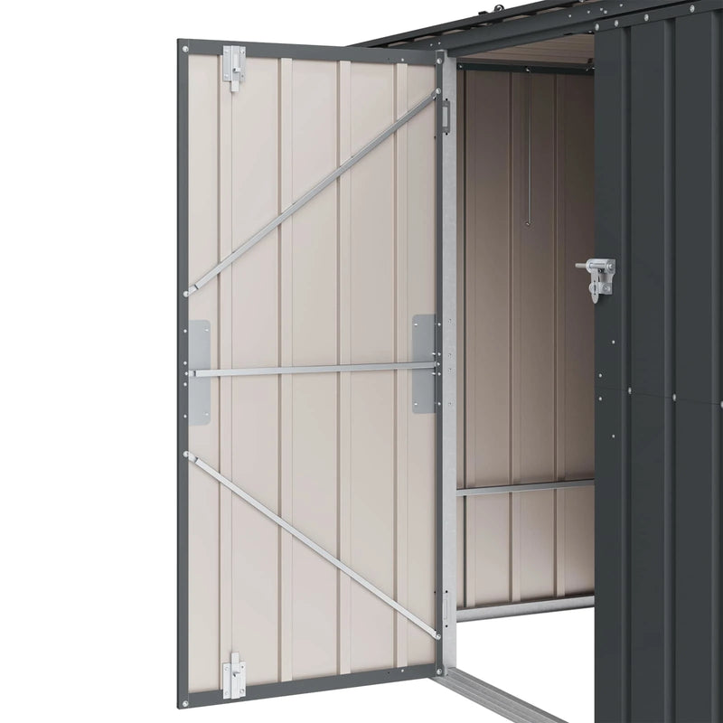 Garden Storage Box Black 214 x 82 x 132 cm Steel
