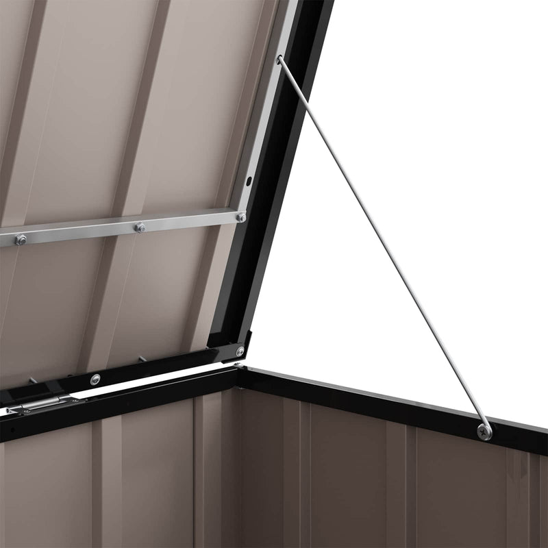 Garden Storage Box Black 214 x 82 x 132 cm Steel