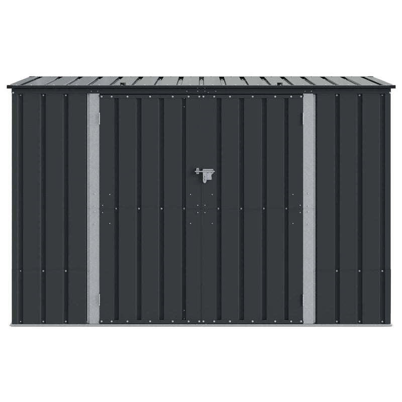 Garden Storage Box Black 214 x 82 x 132 cm Steel