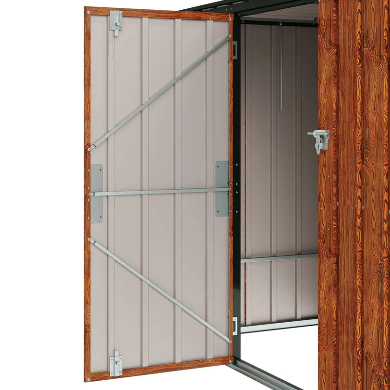 Garden Storage Box Brown 214 x 82 x 132 cm Steel
