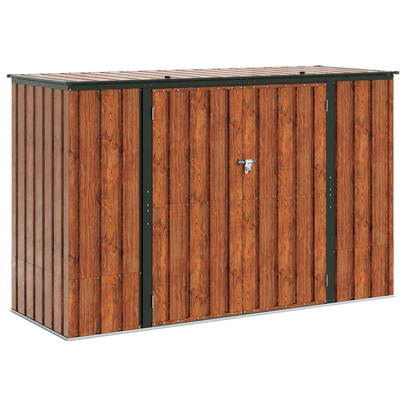 Garden Storage Box Brown 214 x 82 x 132 cm Steel