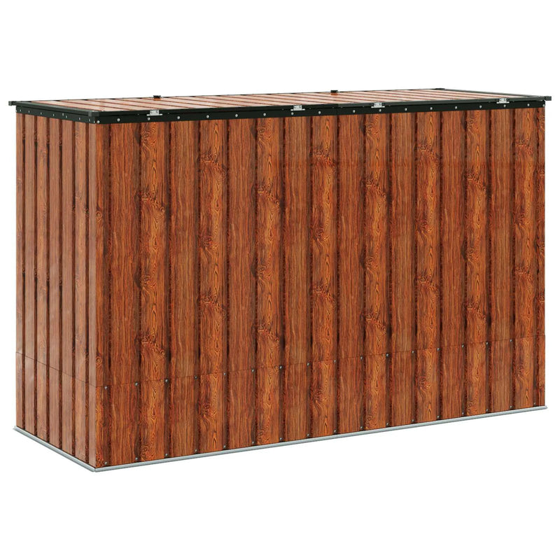 Garden Storage Box Brown 214 x 82 x 132 cm Steel