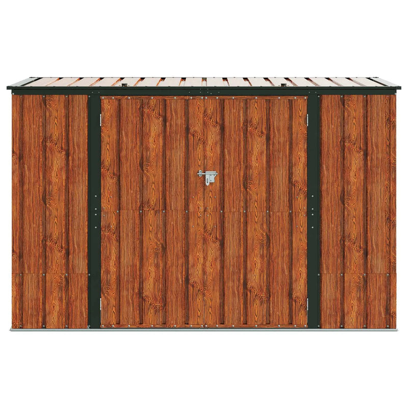 Garden Storage Box Brown 214 x 82 x 132 cm Steel