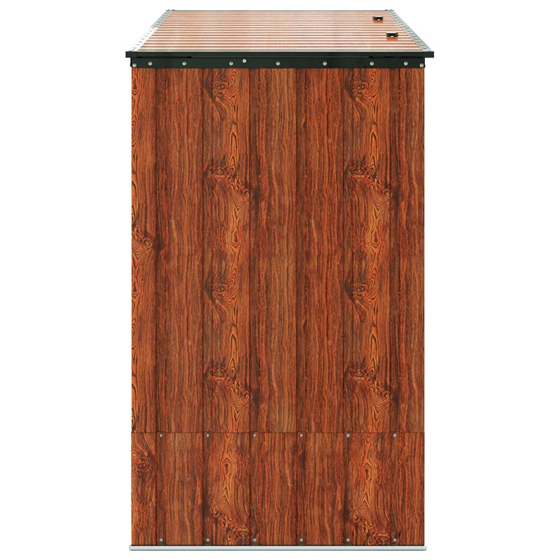 Garden Storage Box Brown 214 x 82 x 132 cm Steel