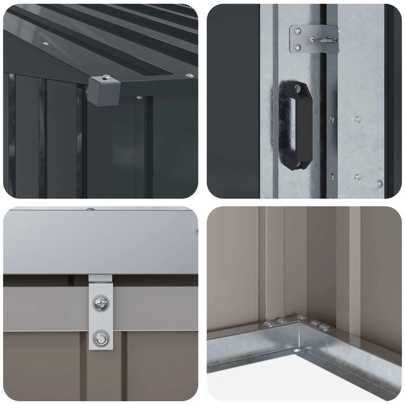 Garden Sheds Anthracite 137 x 81 x 180 cm Metal