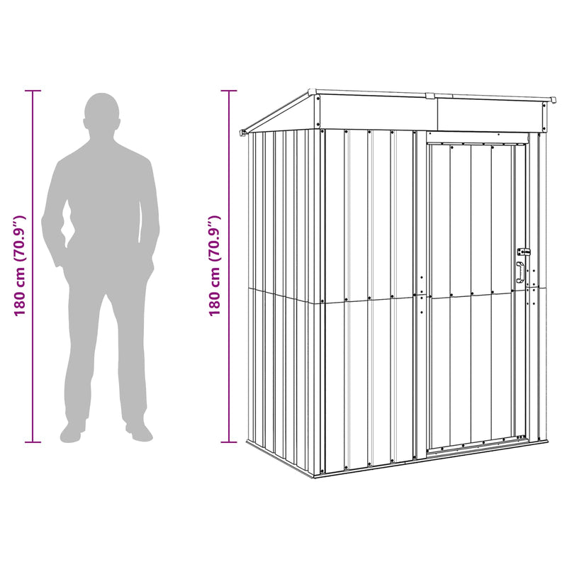 Garden Sheds Anthracite 137 x 81 x 180 cm Metal