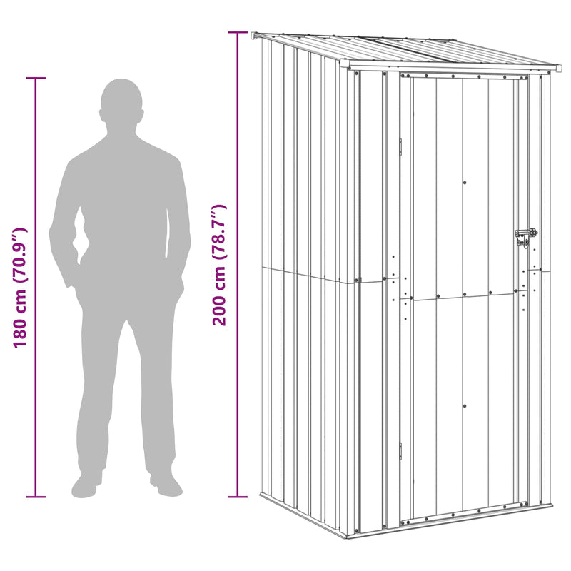 Garden Sheds Anthracite 103 x 86 x 200 cm Metal