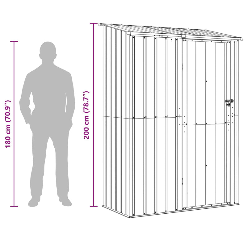 Garden Sheds Anthracite 140.5 x 74 x 200 cm Metal