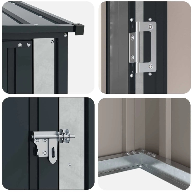Garden Sheds Anthracite 153.5 x 86 x 200 cm Metal