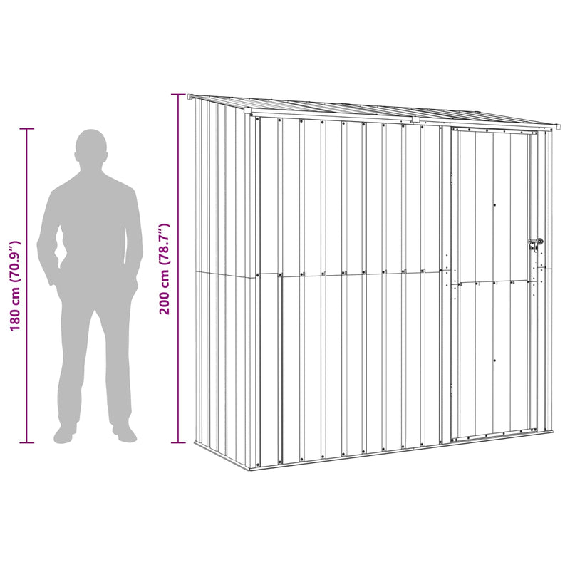 Garden Sheds Anthracite 203 x 85.5 x 200 cm Metal