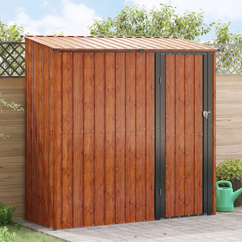 Garden Sheds Brown 203 x 85.5 x 200 cm Metal