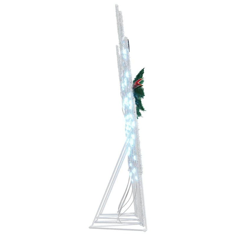 vidaXL LED Reindeers 4 pcs Silver Fabric