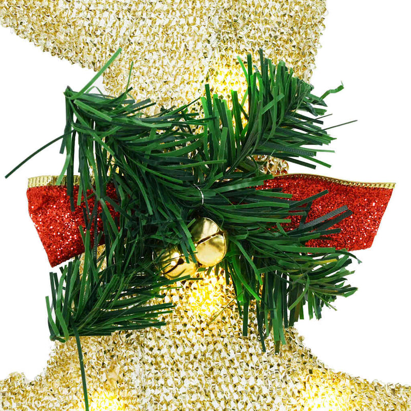 vidaXL LED Reindeers 3 pcs Warm White Fabric