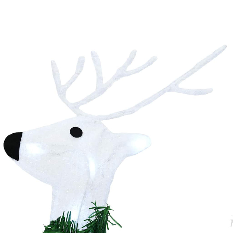 vidaXL LED Reindeers 2 pcs Cold White Fabric
