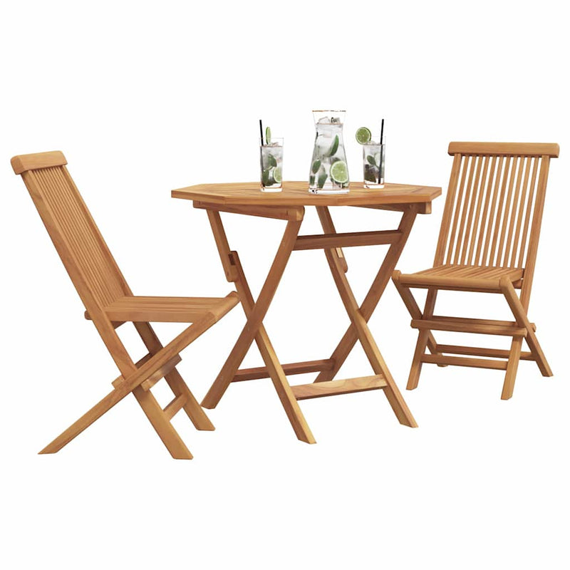 vidaXL Garden Dining Set 2 pcs Brown Solid teak wood