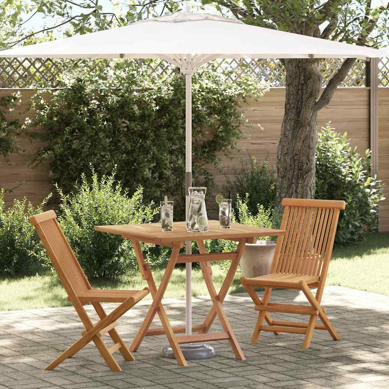 vidaXL Garden Dining Set 2 pcs Brown Solid teak wood