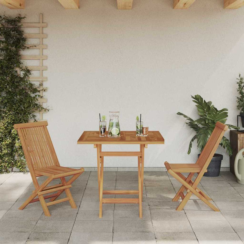 vidaXL Garden Dining Set 2 pcs Brown Solid teak wood