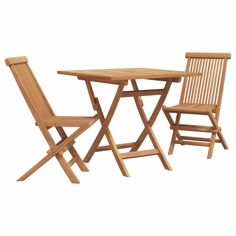 vidaXL Garden Dining Set 2 pcs Brown Solid teak wood