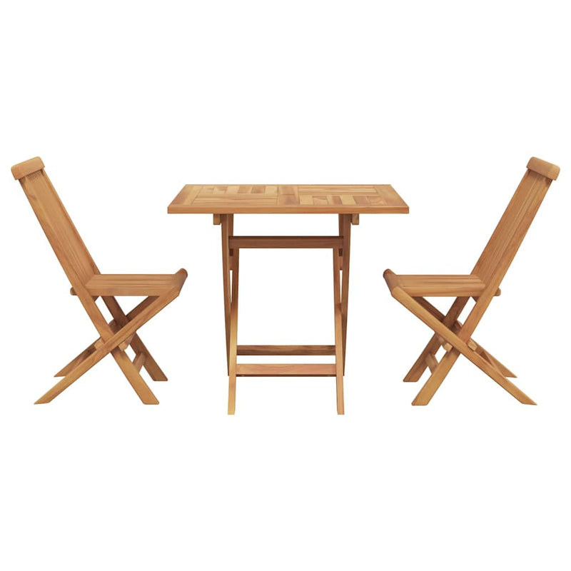 vidaXL Garden Dining Set 2 pcs Brown Solid teak wood