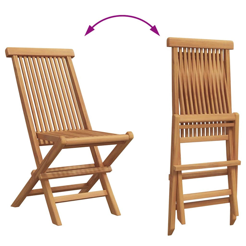 vidaXL Garden Dining Set 2 pcs Brown Solid teak wood