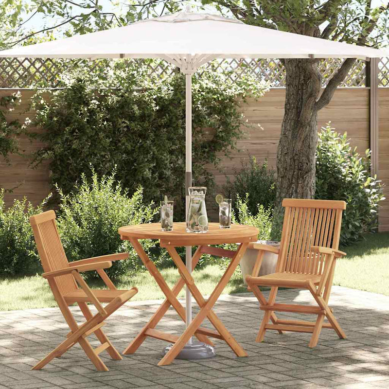 vidaXL Garden Dining Set 2 pcs Brown Solid teak wood