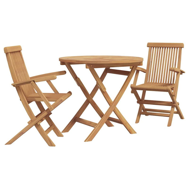 vidaXL Garden Dining Set 2 pcs Brown Solid teak wood