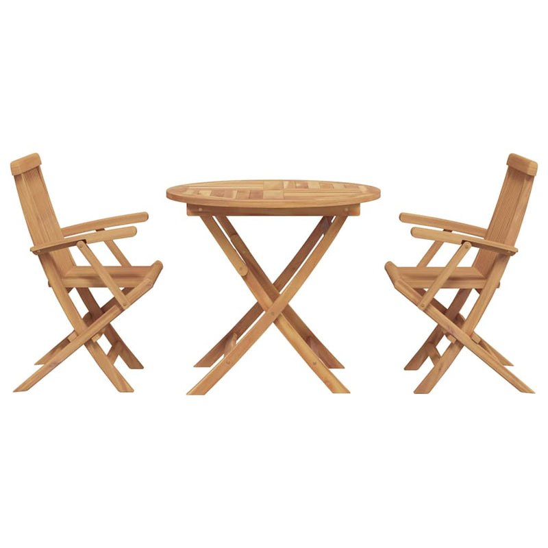 vidaXL Garden Dining Set 2 pcs Brown Solid teak wood