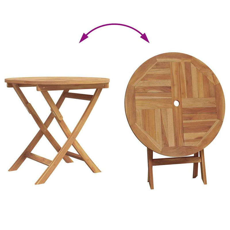 vidaXL Garden Dining Set 2 pcs Brown Solid teak wood