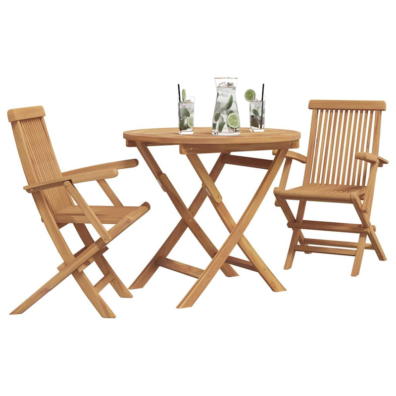 vidaXL Garden Dining Set 2 pcs Brown Solid teak wood