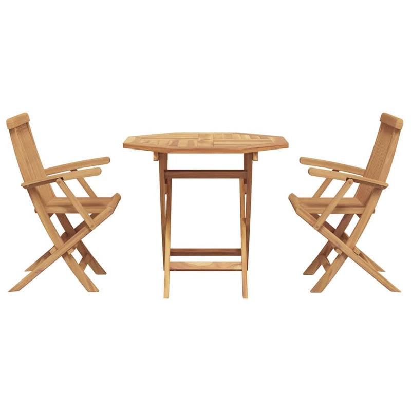 vidaXL Garden Dining Set 3 pcs Brown Solid Acacia Wood