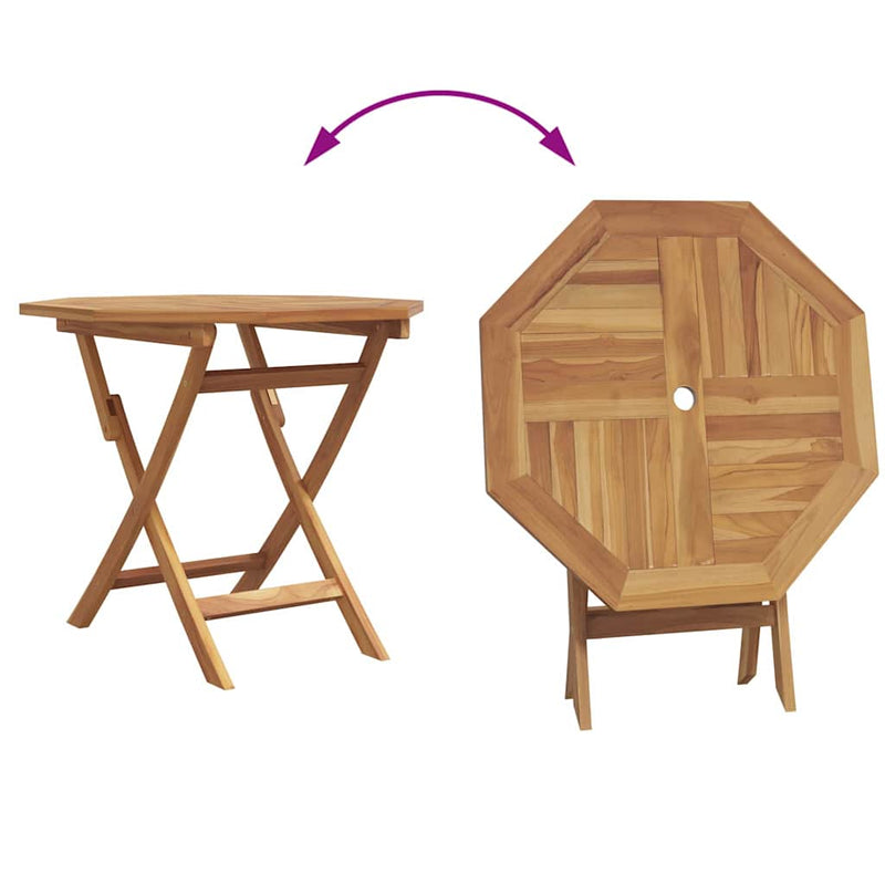 vidaXL Garden Dining Set 2 pcs Brown Solid teak wood