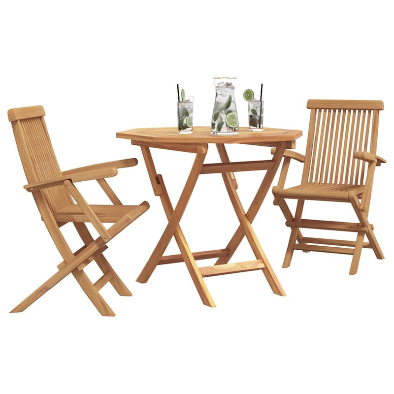 vidaXL Garden Dining Set 2 pcs Brown Solid teak wood