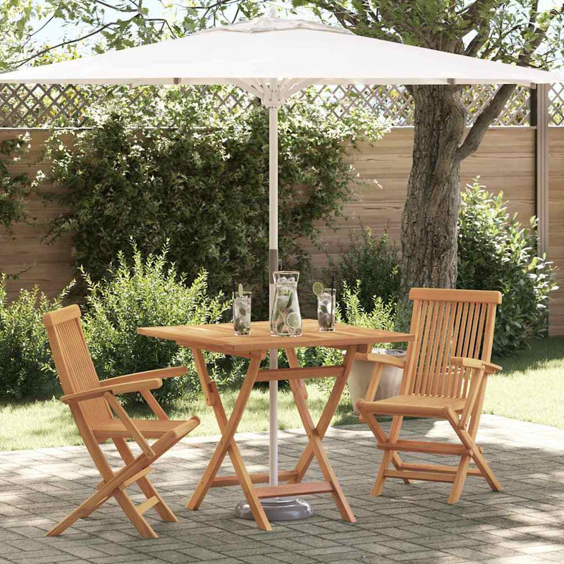 vidaXL Garden Dining Set 2 pcs Brown Solid teak wood