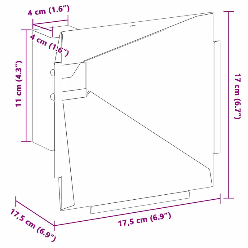 Pellet Trap Black 17.5 x 17.5 x 17 cm Steel
