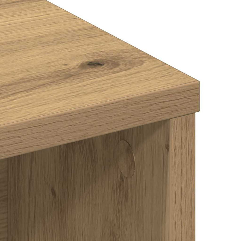 vidaXL Headboard Cabinet with Shelf Artisan Oak 100 x 19 x 103,5 cm