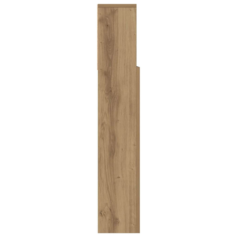 vidaXL Headboard Cabinet with Shelf Artisan Oak 100 x 19 x 103,5 cm
