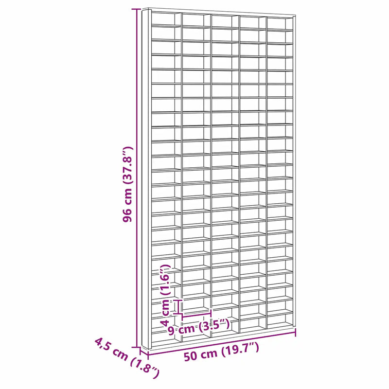 Wall Display Case Beige 50 x 4,5 x 96 cm Engineered Wood