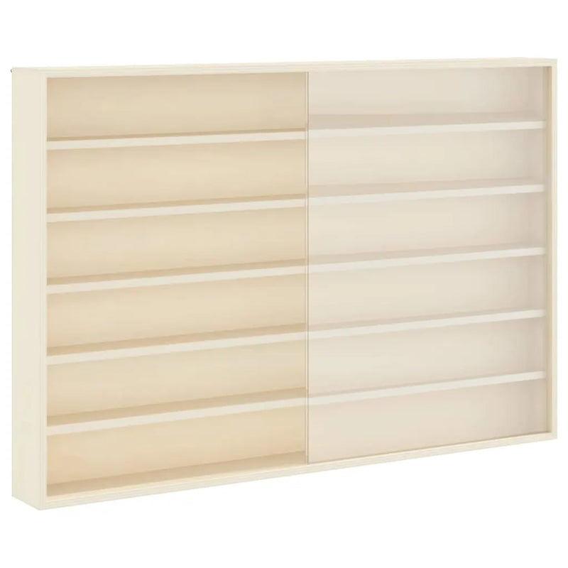 Wall Display Case with Shelf Beige 80 x 8,5 x 54 cm Plywood