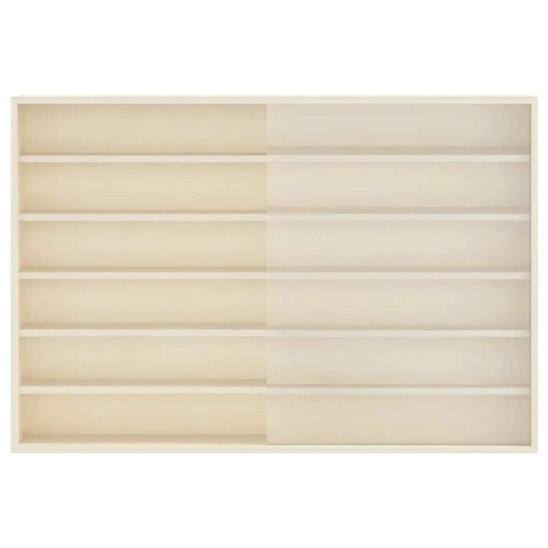 Wall Display Case with Shelf Beige 80 x 8,5 x 54 cm Plywood