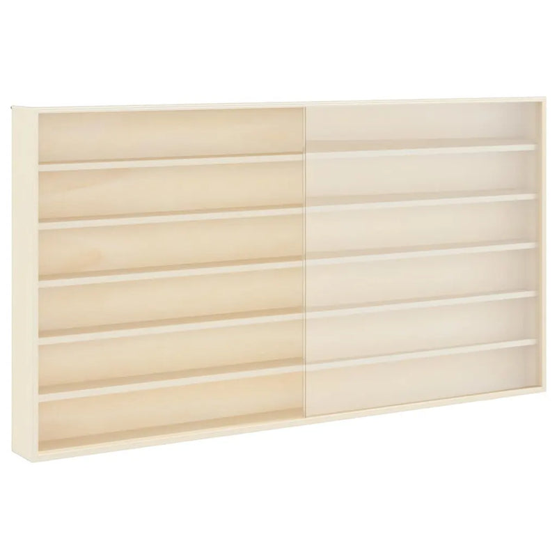 Wall Display Case with Shelf Beige 100 x 8,5 x 54 cm Plywood